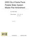 2005 City of Santa Paula Potable Water System Master Plan Amendment