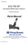 PITNEY BOWES 600-PS/SP PACKAGING FEEDER/SMALL PRODUCT PS SERIES: SINGLE SHOT. Parts Manual. 600-PS_SP_PARTS_rev0 1