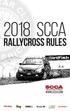 2018 SCCA RALLYCROSS RULES.
