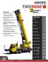 TMS900E. product guide. contents. features 90 ton (80 mton) capacity. Truck Crane ft ( m) 5 section full power boom