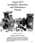 Mogas MVP Installation, Operation And Maintenance Manual