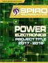 SPIRO SOLUTIONS PVT LTD POWER ELECTRONICS 1. RENEWABLE ENERGY PROJECT TITLES I. SOLAR ENERGY