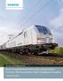 siemens.com/mobility/vectron How to transform borders into connections? Vectron. The locomotive that s forging new paths. Creating Corridors