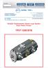 TPVT 1200 BTB. Variable Displacement Axial Piston Pumps CONTENTS. General Information. Installation Instructions. Technical Specifications 6-7