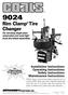 Rim Clamp Tire Changer For servicing single piece automotive and most light truck tire/wheel assemblies