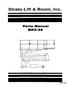 Strato-Lift & Boom, Inc. Parts Manual MRX 25. l') I' II ~..J «:) I ~ 10\ -, I 0 ~II I I. l J I I MRX-0894