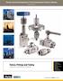 Parker Autoclave Engineers: Fluid Components Product Catalog. February Valves, Fittings and Tubing. Pressures to 150,000 psi (10,000 bar)