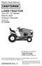 LAWN TRACTOR. Repair Parts Manual HP, * 42 Mower Electric Start 6-Speed Transaxle Rev. 2. Model No