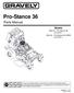 Pro-Stance 36. Parts Manual. Models Pro-Stance 36 (SN ) Pro-Stance 36 CARB (SN ) E /14 Printed in USA