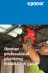 Uponor professional plumbing installation guide
