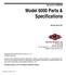 Model 6000 Parts & Specifications