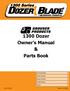 1300 Dozer Owner s Manual & Parts Book