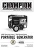 PORTABLE GENERATOR Starting Watts / 3000 Rated Watts OWNER S MANUAL & OPERATING INSTRUCTIONS MODEL NUMBER