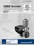 CMBE Booster. Lenntech. Description 50/60 Hz. Horizontal, multistage centrifugal boosters