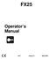 FX25. Operator s Manual CMW Issue 2.1