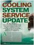 COOLING SYSTEM SERVICE UPDATE