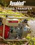 LIQUID TRANSFER. Pump Equipment