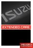 WELCOME TO ISUZU EXTENDED CARE WHAT IS ISUZU EXTENDED CARE?