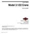 Model 3.1/22 Crane. Manual # Revision Date