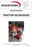 INSTRUCTION MANUAL TRACTOR AX BACKHOE