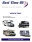 Vehicle Fleet. Best Time RV FLEET... 2 RV VEHICLE SPECIFICATIONS... 4