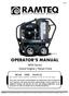 OPERATOR S MANUAL. MVD Series Diesel Engine / Diesel Fired. READ THIS MANUAL This manual contains important information for the use and safe opera-