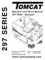 Operator and Parts Manual 297 Rider Sweeper