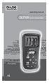 operating manual DL7 101 DIGITAL THERMOMETER
