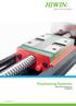 Positioning Systems Linear Axes with Ballscrew Accessories