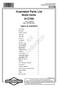 Illustrated Parts List. Model Series 31C700 TYPE NUMBERS 0005 THROUGH TABLE OF CONTENTS