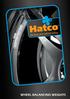 In this booklet you will find the full range of Hatco wheel balancing weights, the prelude Hatco product.