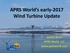 APRS World s early-2017 Wind Turbine Update. James Jarvis APRS World, LLC