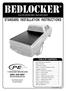bedlocker STANDARD INSTALLATION INSTRUCTIONS (800) ELECTRIC RETRACTABLE TRUCK BED COVER TABLE OF CONTENTS