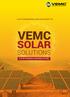 VIJAY ENGINEERING AND MACHINERY CO. VEMC SOLAR SOLUTIONS A STEP TOWARDS A GREENER FUTURE