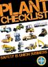 Plant Checklist Safety is Union BUSineSS