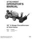 Reproduction. Not for OPERATOR S MANUAL ATTACHMENT Stage Snowthrower & Sub-frame. Mfg. No. Description