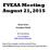 FVEAA Meeting August 21, 2015