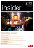 insider 2 13 A customer magazine of the ABB Group Seamless power