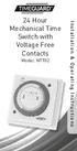 24 Hour Mechanical Time Switch with Voltage Free Contacts