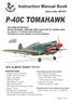 P-40C TOMAHAWK. Instruction Manual Book. Item code: BH % ALMOST READY TO FLY SPECIFICATION