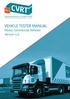 VEHICLE TESTER MANUAL Heavy Commercial Vehicles. Version 5.0