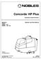 Concorde HP Plus. Automatic Carpet Extractor. Operator and Parts Manual. Model No.: Pac Can. Pac Rev.
