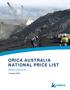 ORICA AUSTRALIA NATIONAL PRICE LIST