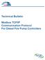 Technical Bulletin. Modbus TCP/IP Communication Protocol For Diesel Fire Pump Controllers