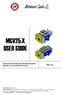 MGV25.X USER GUIDE. Ver. 3.1 INSTALLATION OPERATION AND MAINTENANCE MANUAL OF THE GEARLESS MGV25.X
