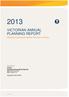 VICTORIAN ANNUAL PLANNING REPORT