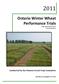 Ontario Winter Wheat Performance Trials