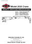 Model 2020 Crane. Volume 2 - PARTS AND SPECIFICATIONS IOWA MOLD TOOLING CO., INC. BOX 189, GARNER, IA TEL: