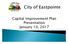 Capital Improvement Plan Presentation January 10, 2017
