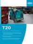 T20. Improve productivity with longer run times, easy brush changes, and quick recovery tank draining